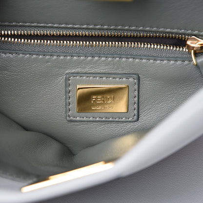 Fendi Nappa Colorblock Mini Peekaboo Iconic Satchel Grigio Perla Peonia Alga 7 of 10