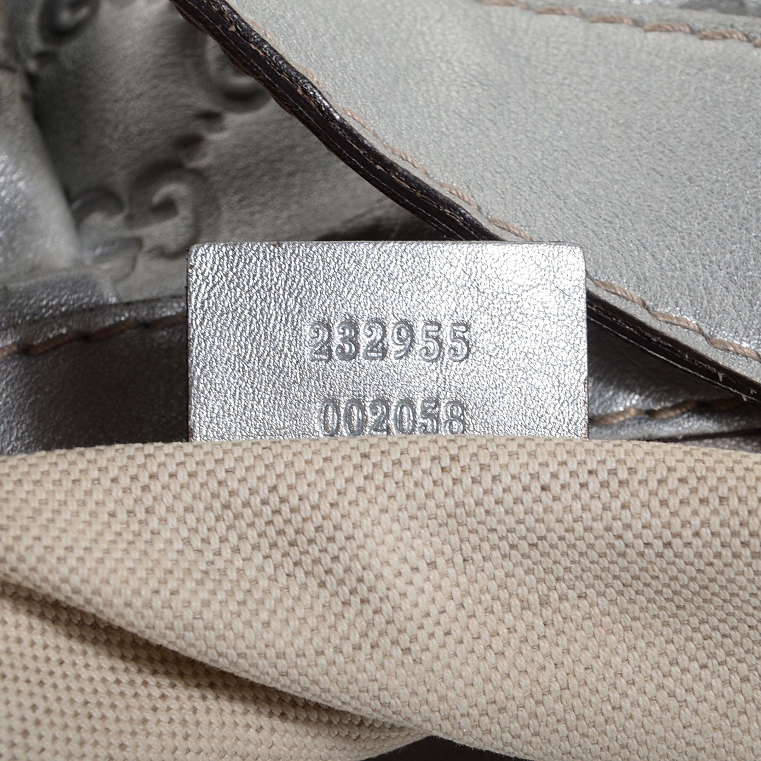 Gucci Metallic Guccissima Medium Sukey Hobo Silver 7 of 9