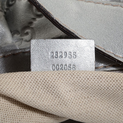 Gucci Metallic Guccissima Medium Sukey Hobo Silver 7 of 9