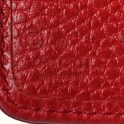 Gucci Monogram Dollar Calfskin Zip Around French Flap Wallet Beige Ebony Rosso 7 of 11