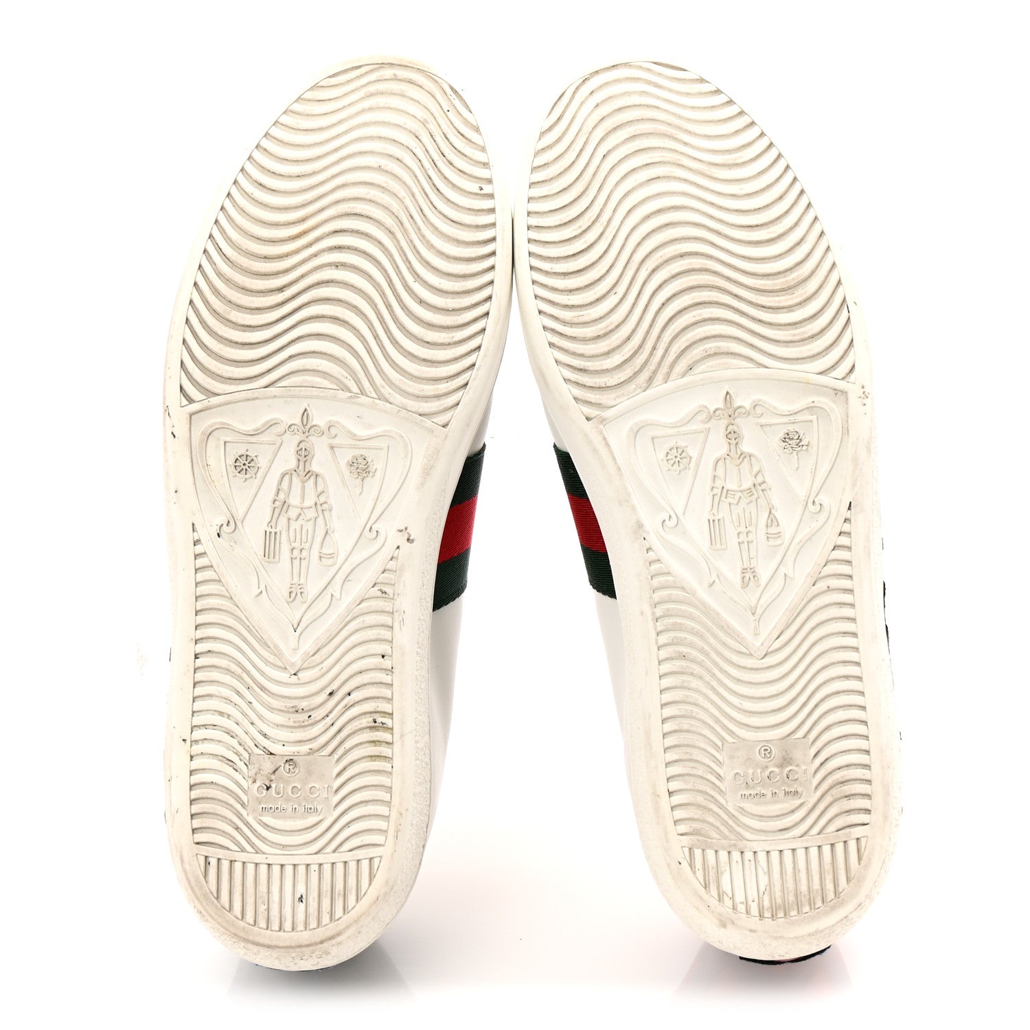 Gucci Calfskin Web Floral Embroidered Womens Ace Sneakers 37 White 6 of 11