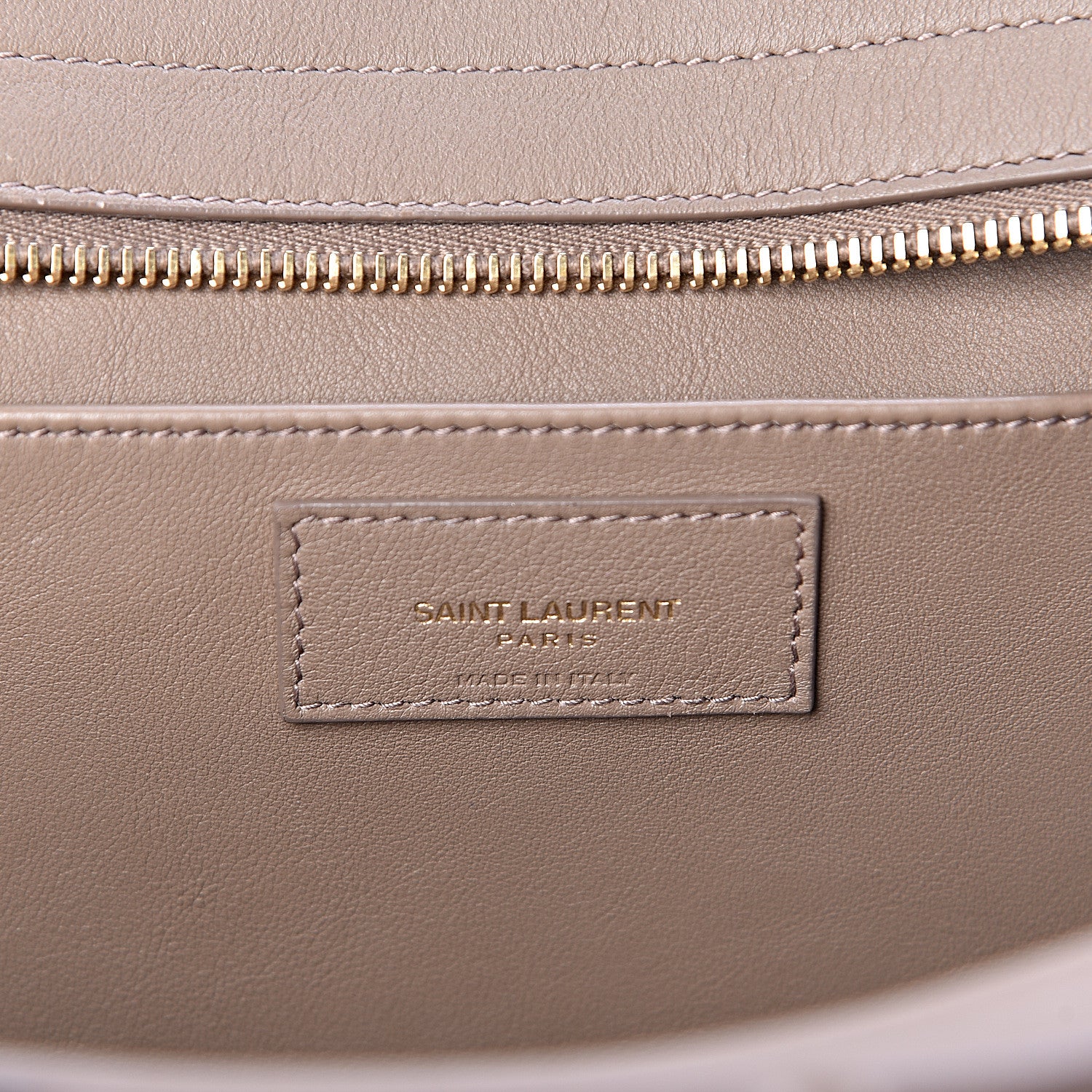 Saint Laurent Calfskin Suede Baby Monogram Downtown Cabas Taupe 6 of 12