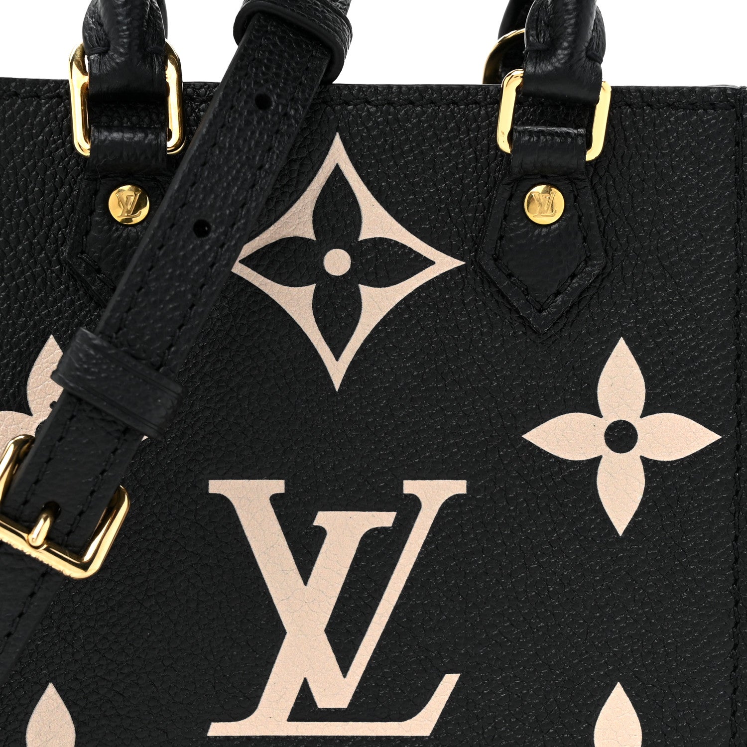Louis Vuitton Empreinte Monogram Giant Petit Sac Plat Black Beige 7 of 9