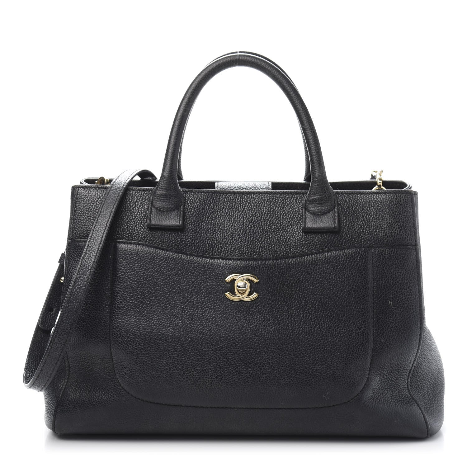 Chanel Grained Calfskin Small Neo Executive Shopper Tote Black 1 of 15