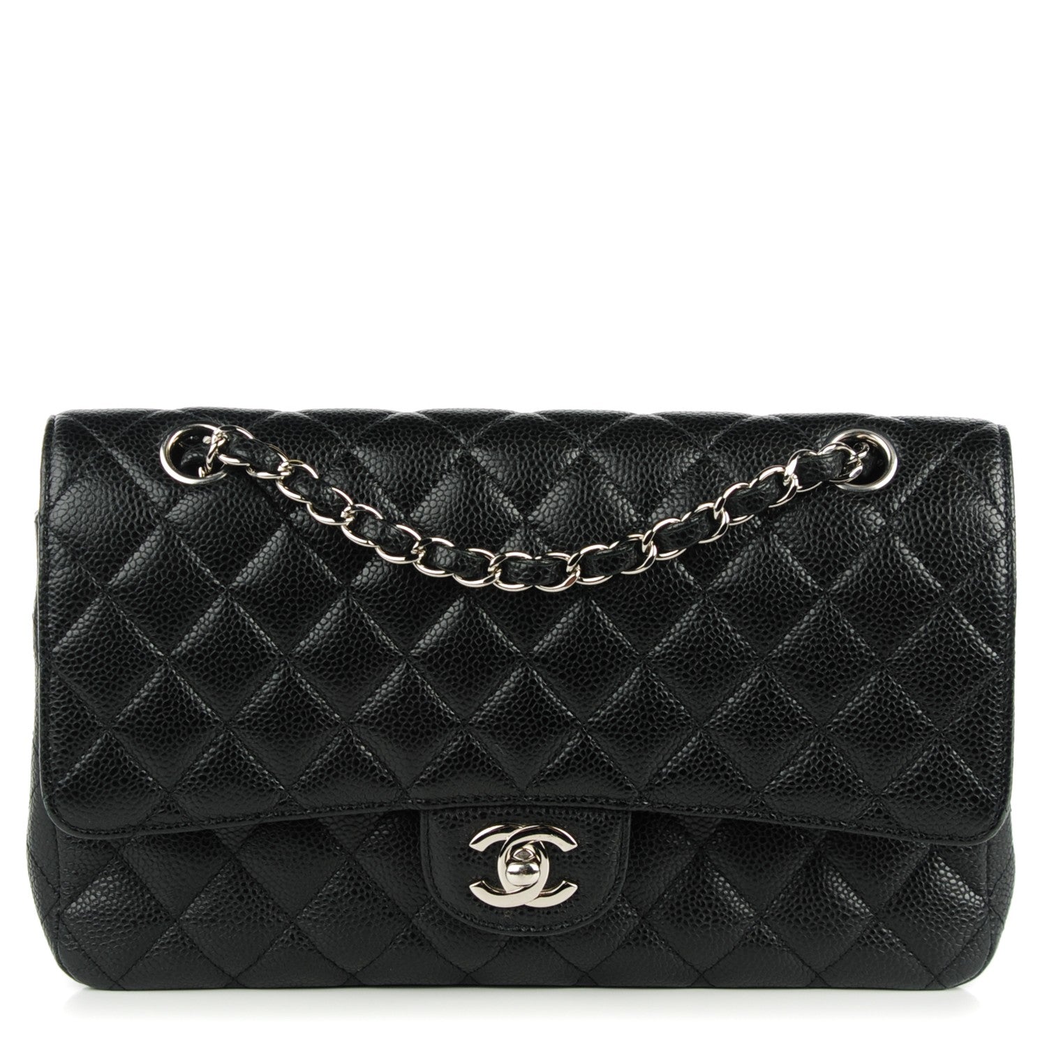 Chanel Caviar Quilted Medium Double Flap Black 1 of 8