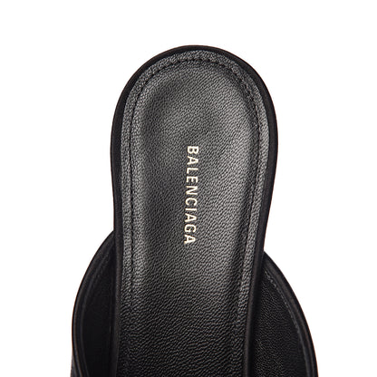 Balenciaga Satin Pointed Toe Knife 40mm Mules 37 Black 6 of 13