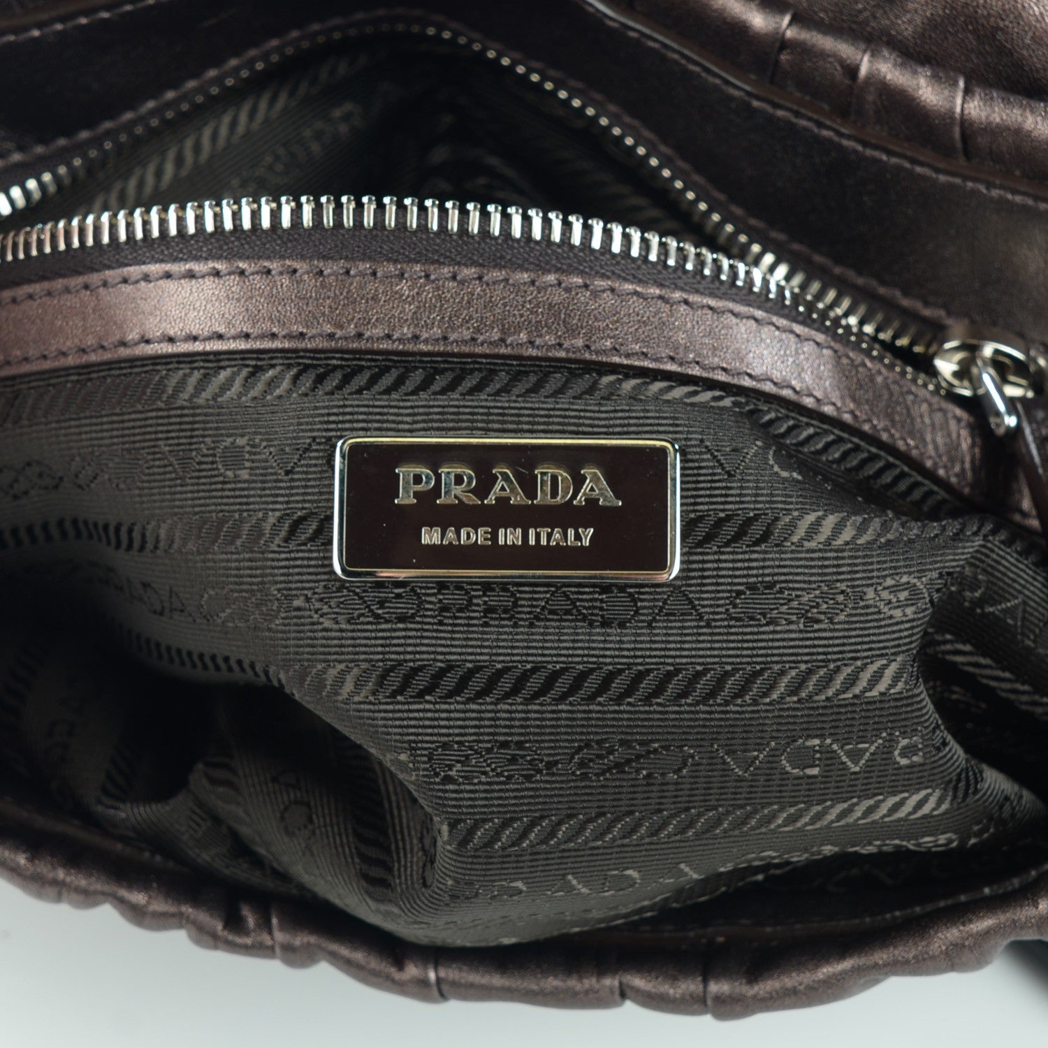 Prada Nappa Gaufre Mordore Shoulder Bag 6 of 7