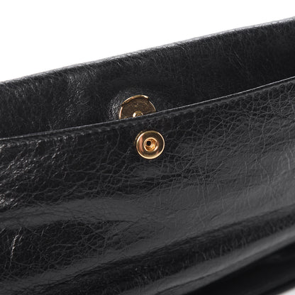 Balenciaga Agneau Classic Gold Hardware Envelope Clutch Black 9 of 12