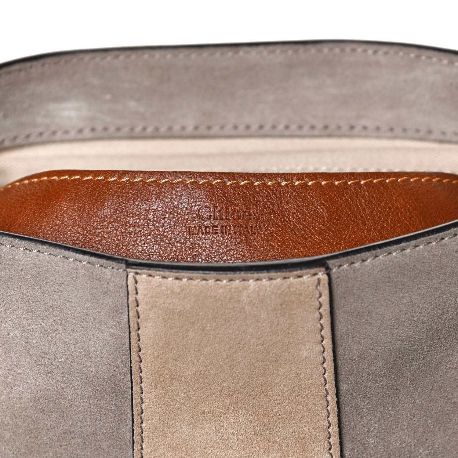 Chloe Suede Calfskin Small Lexa Shoulder Bag Motty Grey 6 of 12
