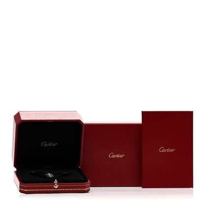 Cartier 18k Pink Yellow White Gold Trinity Adjustable Cord Bracelet Black 4 of 4