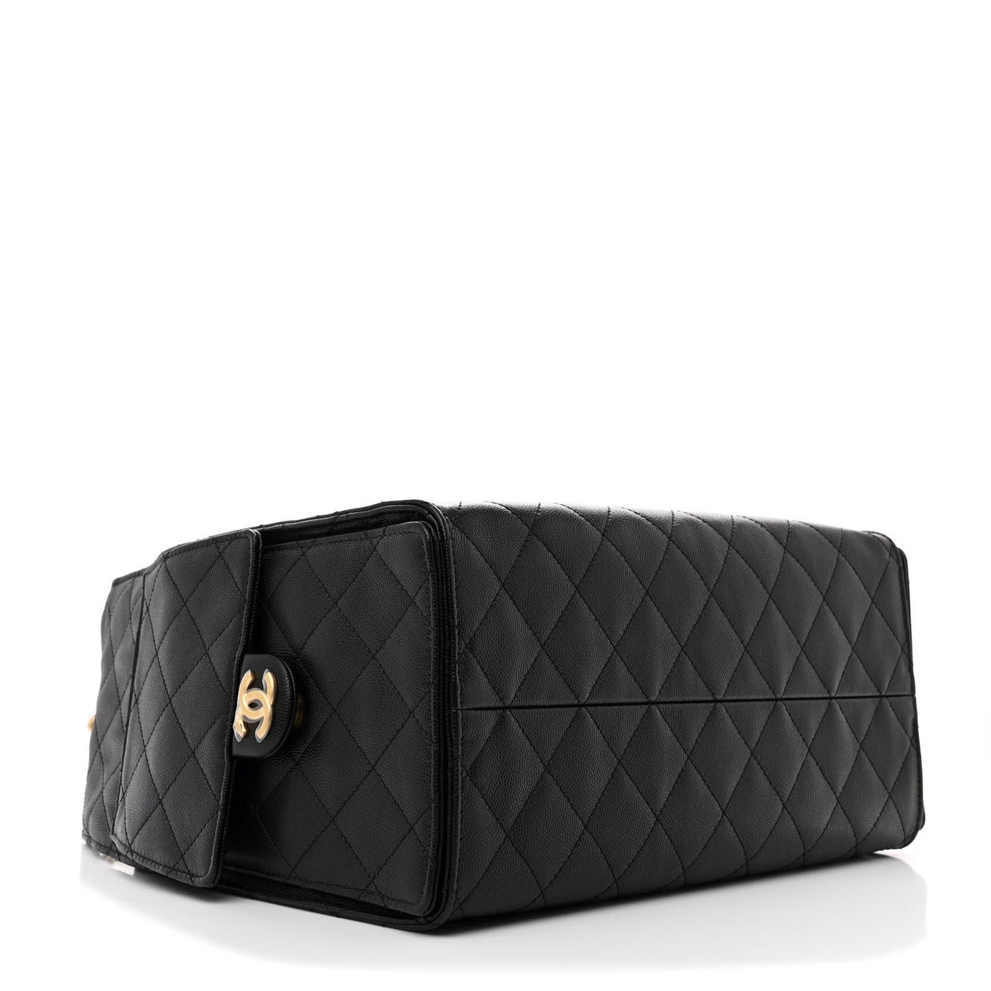 Caviar Quilted Medium Chanel 25 Handbag Black