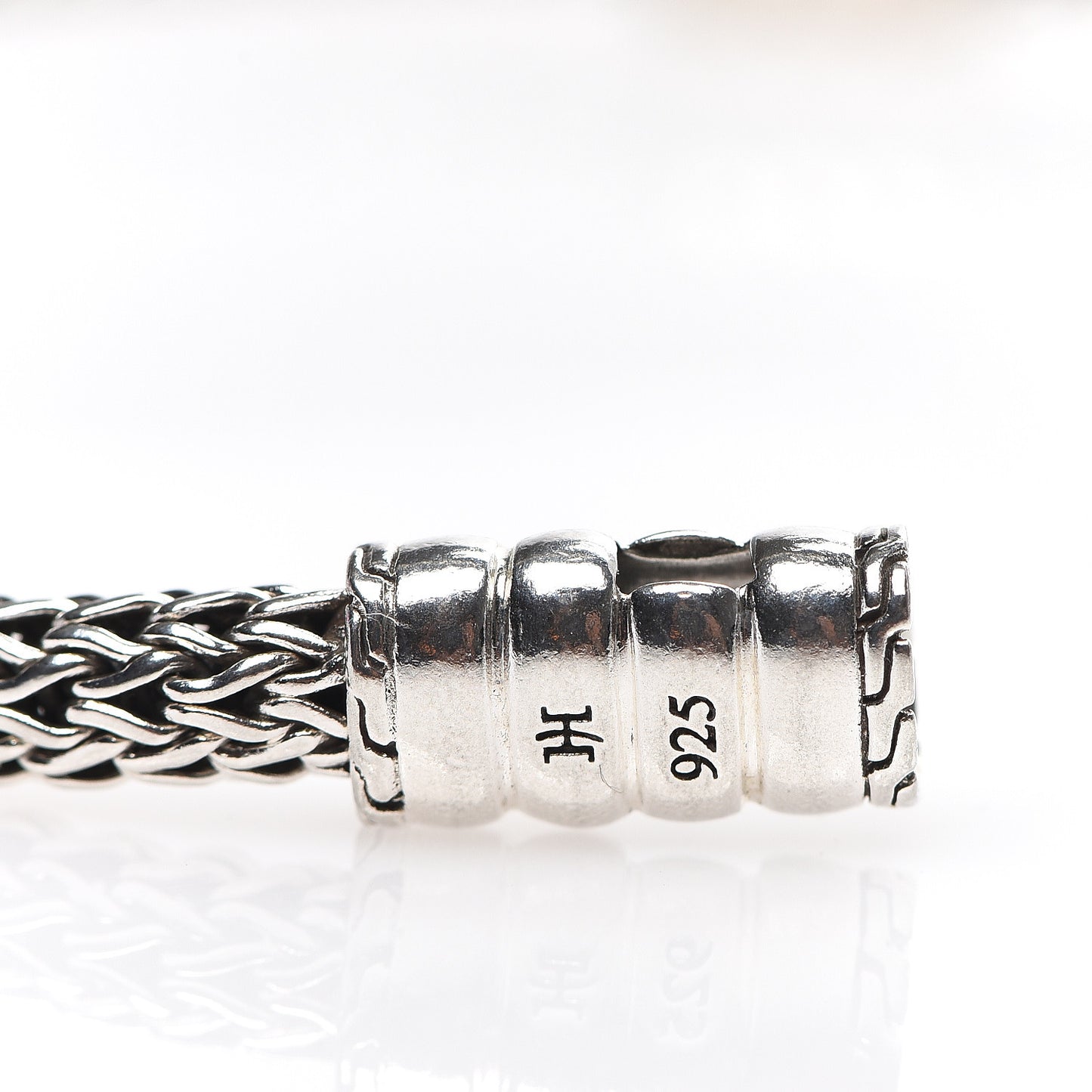 Sterling Silver 5mm Classic Chain Station Bracelet M
