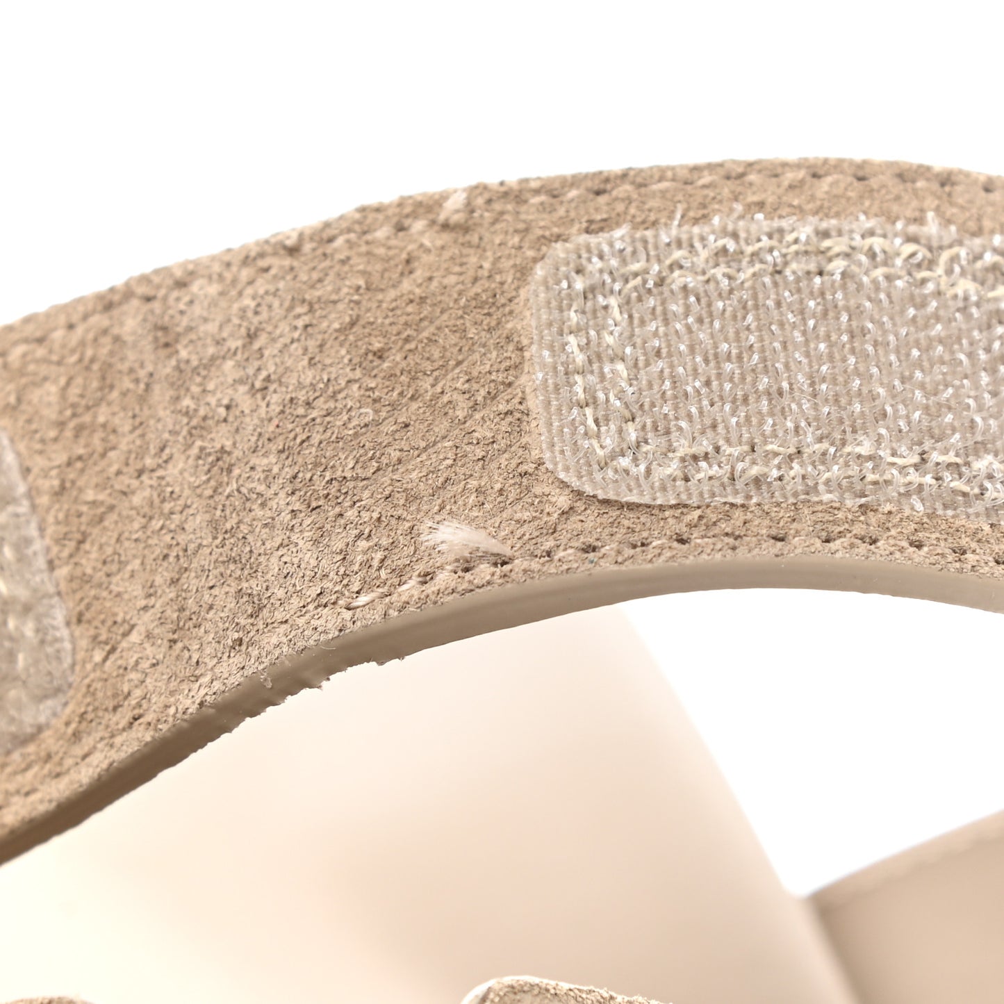 Suede Goatskin Chaine d'Ancre Womens Chypre Sandals 39 Beige Sable