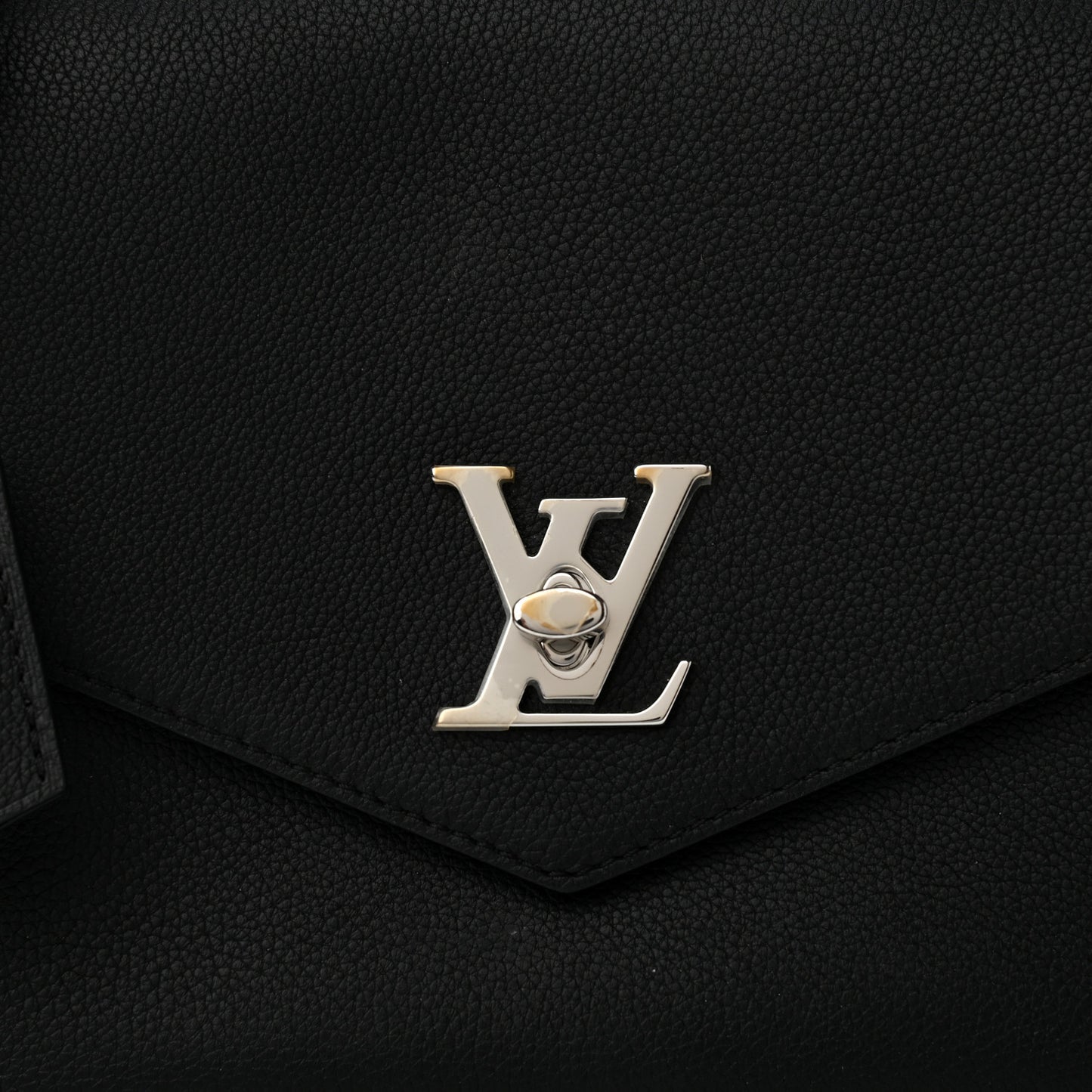 Soft Calfskin My Lockme Top Handle Black