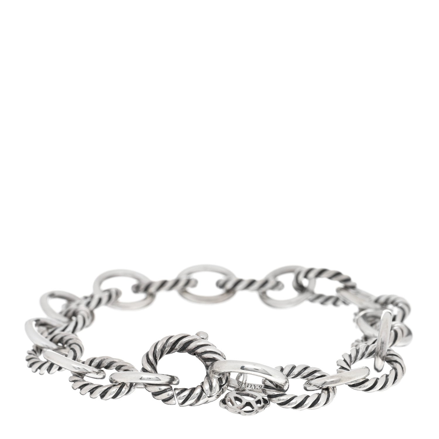 David Yurman Sterling Silver 10mm Medium Oval Link Bracelet 3 of 3