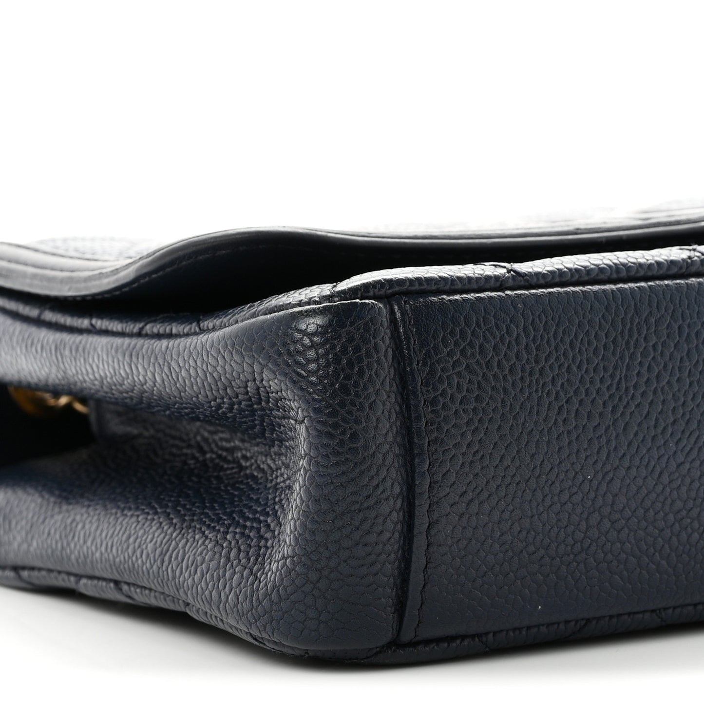 Caviar Quilted Small CC Filigree Flap Navy Black