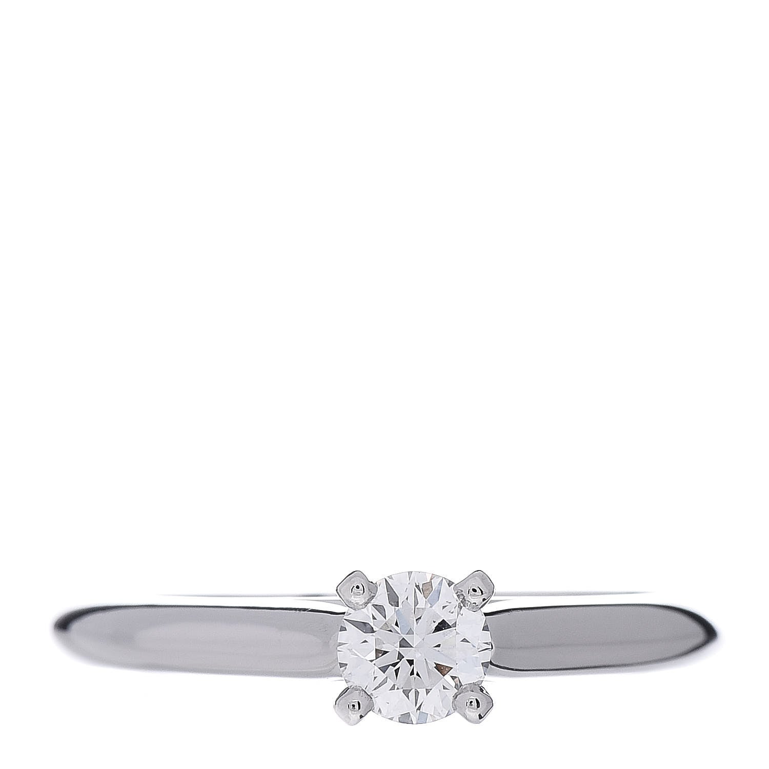 Cartier Platinum Diamond .24ct Solitaire Engagement Ring 47 4 1 of 6
