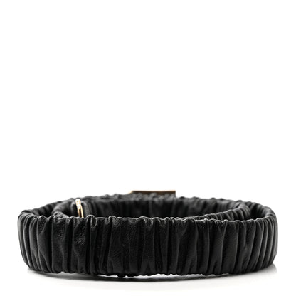 Chanel Lambskin Ruched CC Belt 80 32 Black 2 of 5