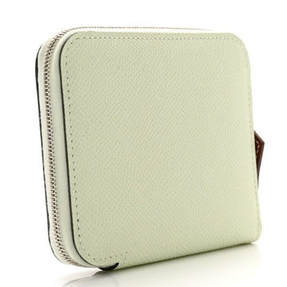 Hermes Epsom Silk'In Compact Wallet Vert Fizz Cassis 3 of 9