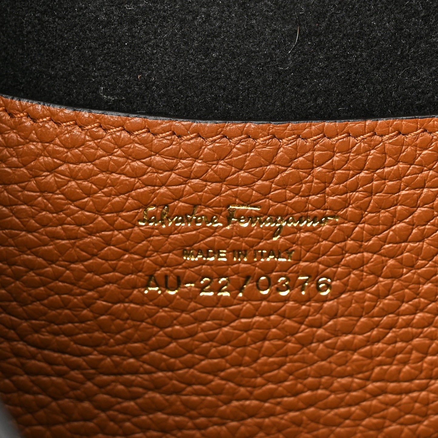 Grained Calfskin Mini Gancini Backpack Brown