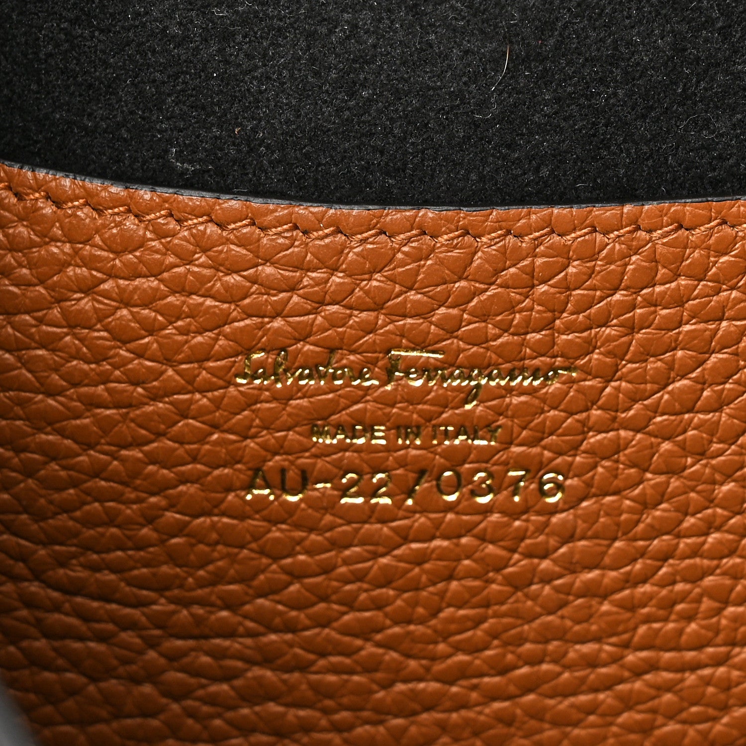 Salvatore Ferragamo Grained Calfskin Mini Gancini Backpack Brown 6 of 9