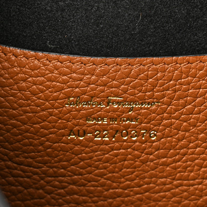 Salvatore Ferragamo Grained Calfskin Mini Gancini Backpack Brown 6 of 9