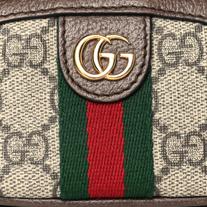 Gucci GG Supreme Monogram Web Ophidia Dome Key Pouch Beige New Acero 9 of 10