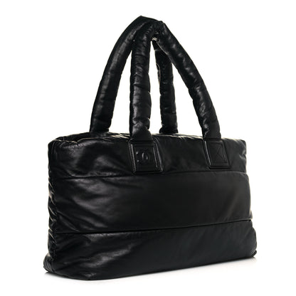 Chanel Lambskin Quilted Extra Large Coco Cocoon Reversible Tote Black 2 of 14