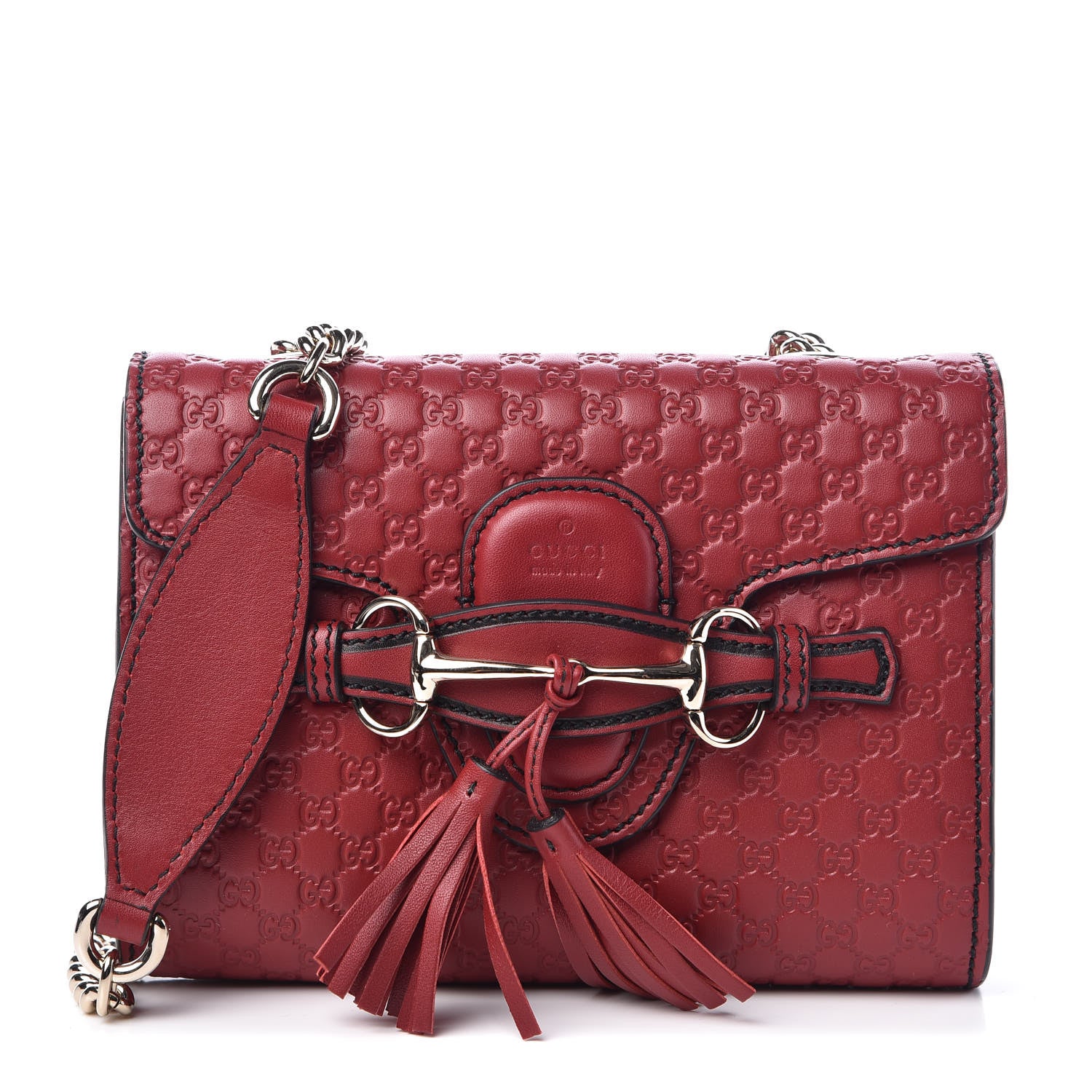 Gucci Soft Microguccissima Mini Emily Chain Shoulder Bag Rosso 1 of 10