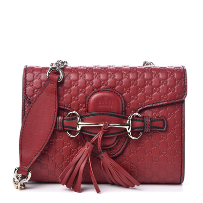 Gucci Soft Microguccissima Mini Emily Chain Shoulder Bag Rosso 1 of 10