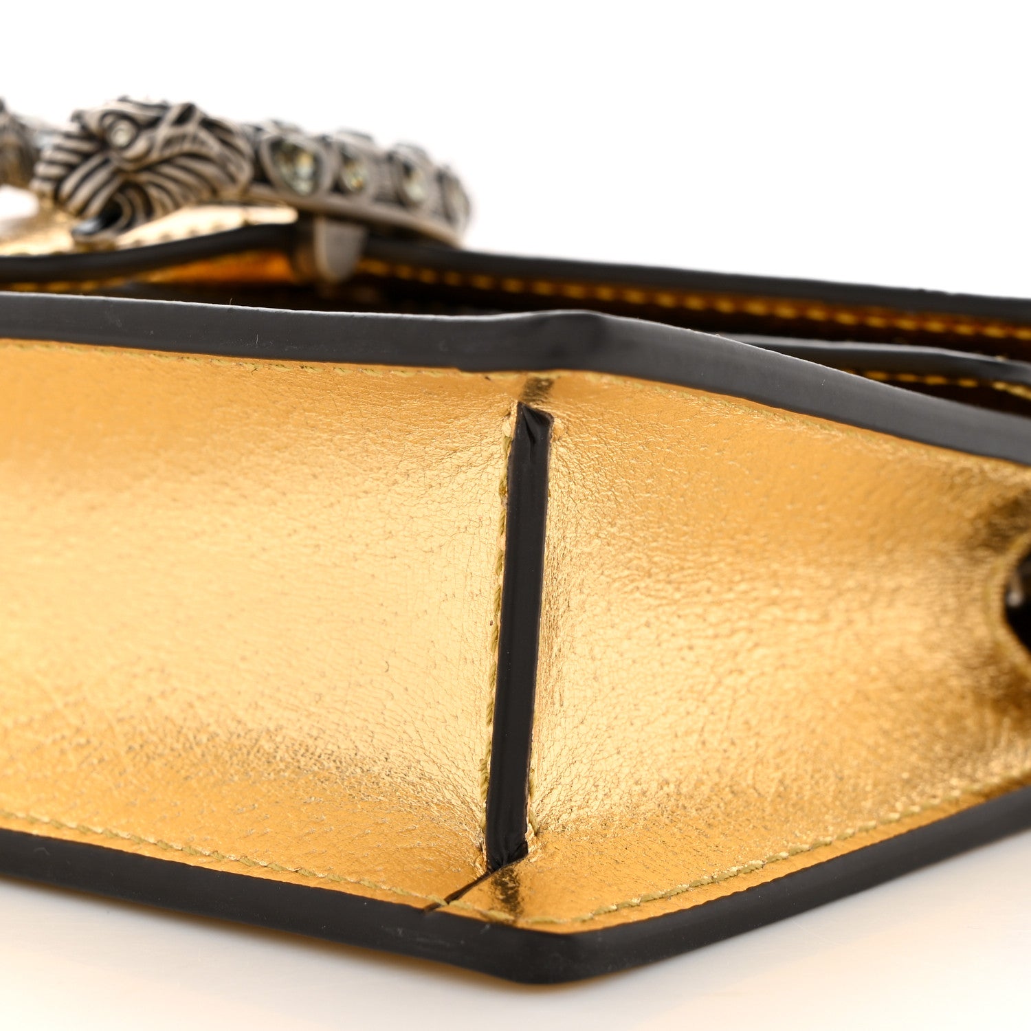 Gucci Metallic Calfskin Super Mini Dionysus Shoulder Bag Gold 11 of 12