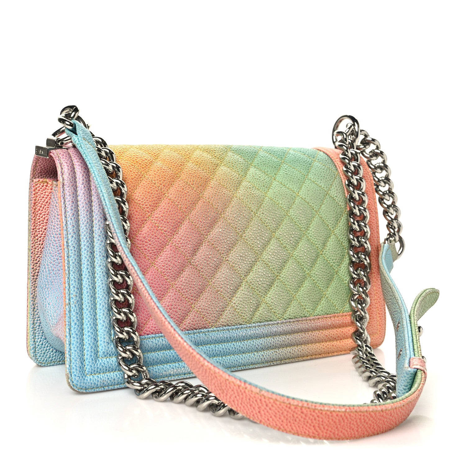 Chanel Caviar Quilted Medium Cuba Rainbow Boy Flap Multicolor Rainbow Boy Flap Multicolor 3 of 12