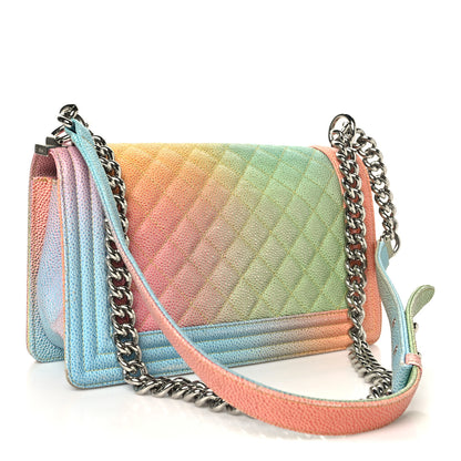 Chanel Caviar Quilted Medium Cuba Rainbow Boy Flap Multicolor Rainbow Boy Flap Multicolor 3 of 12