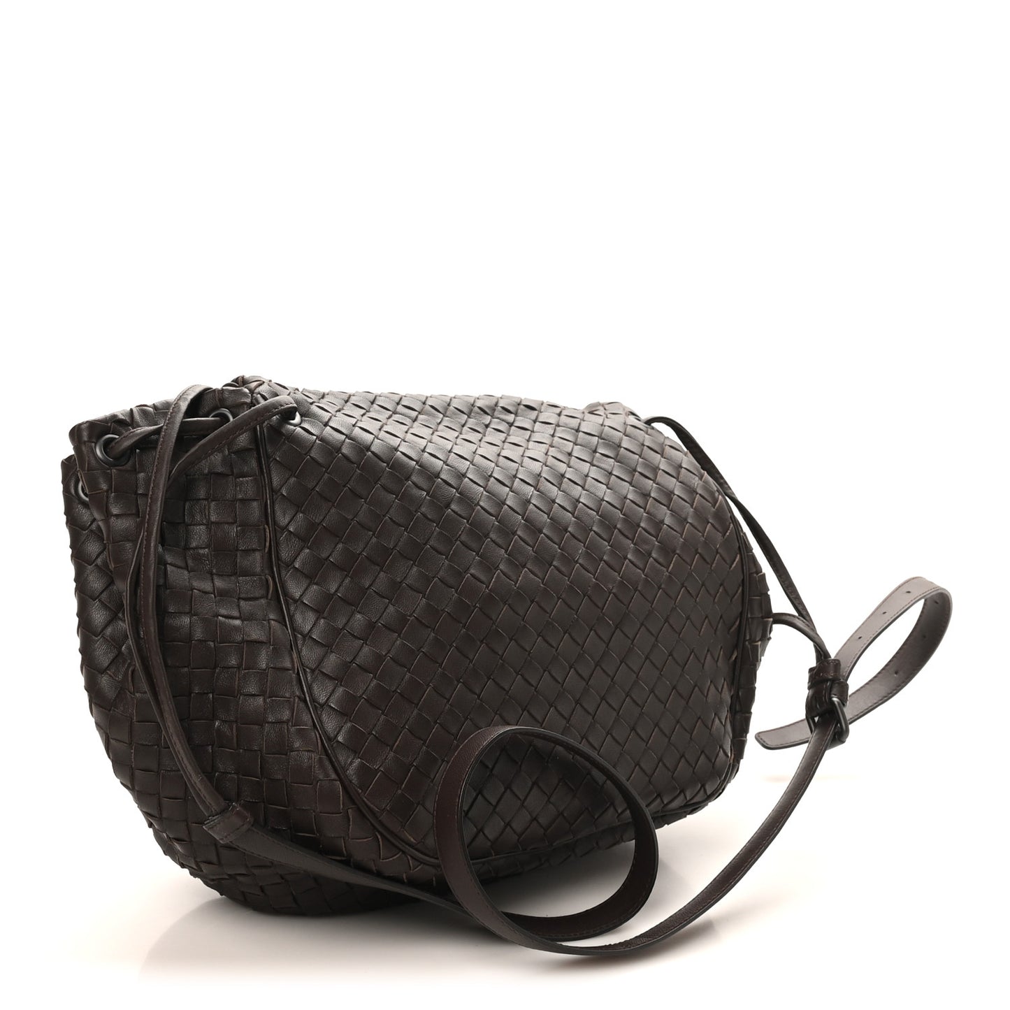 Nappa Intrecciato Messenger Bag Ebano