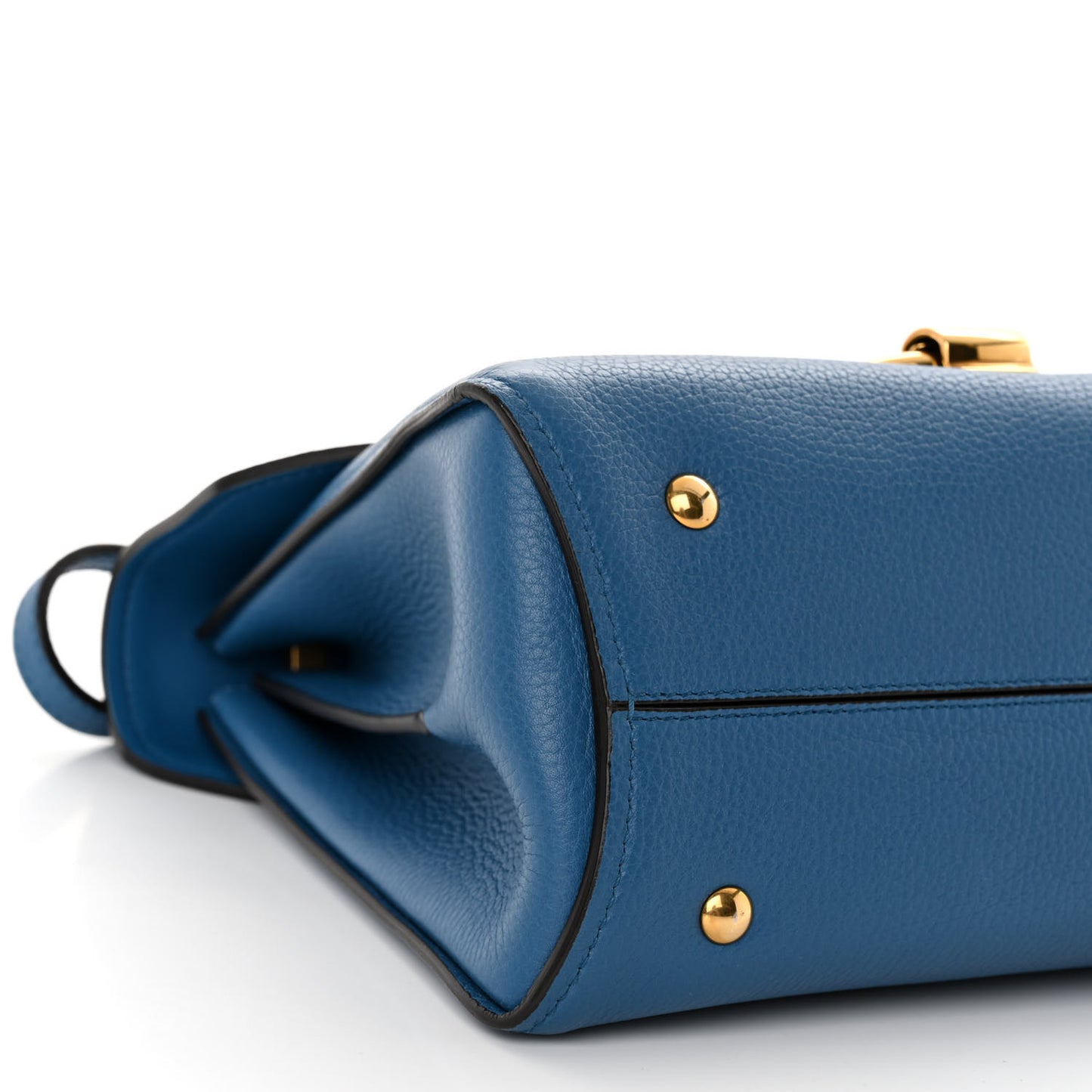 Calfskin Small Margot Top Handle Satchel Azure