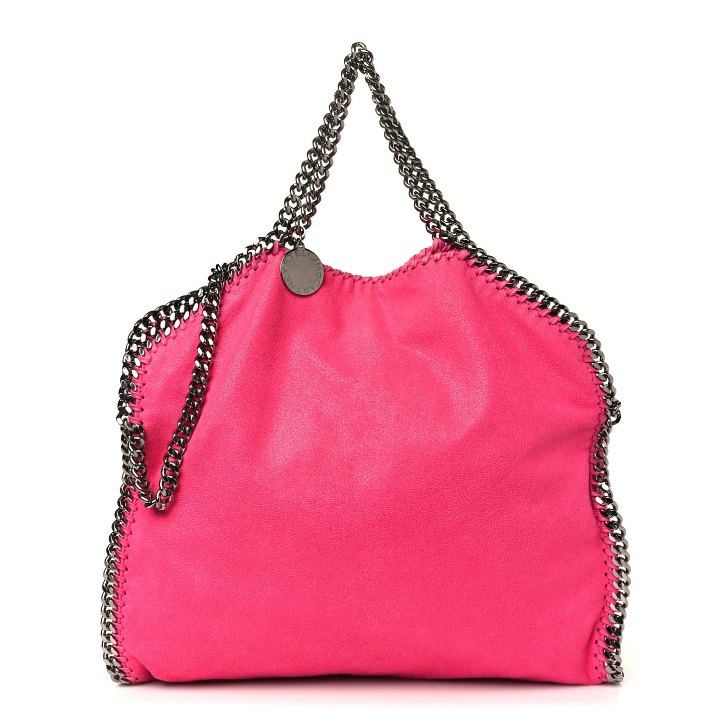 Shaggy Deer Falabella Fold Over Tote Hot Pink