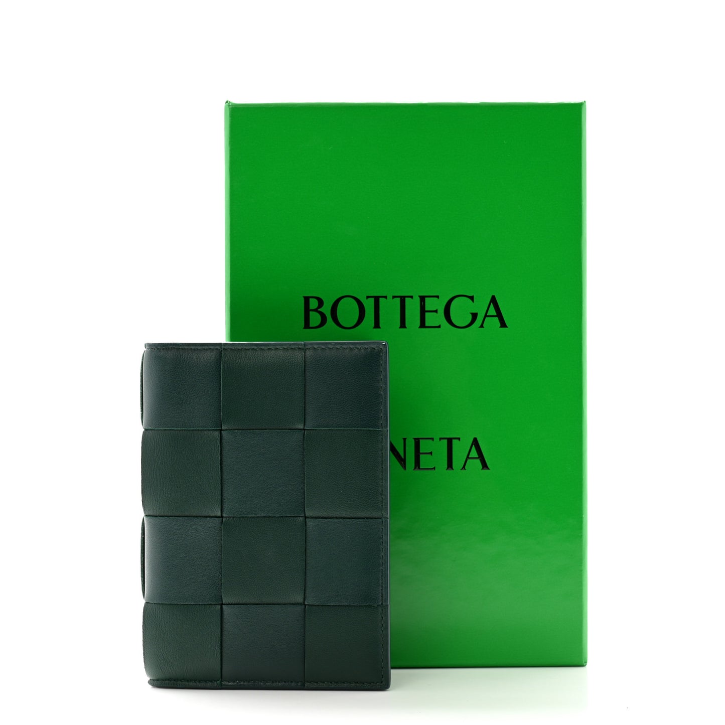 Nappa Intreccio Cassette Passport Case Raintree