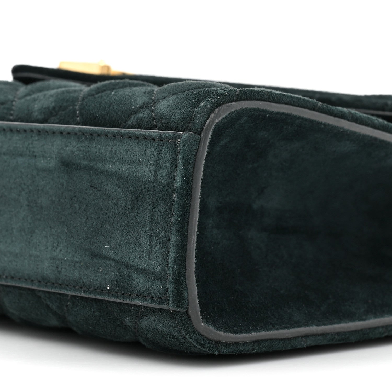 Saint Laurent Suede Mixed Matelasse Triquilt Medium Monogram Envelope Satchel Algae 8 of 11
