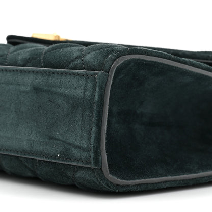 Saint Laurent Suede Mixed Matelasse Triquilt Medium Monogram Envelope Satchel Algae 8 of 11