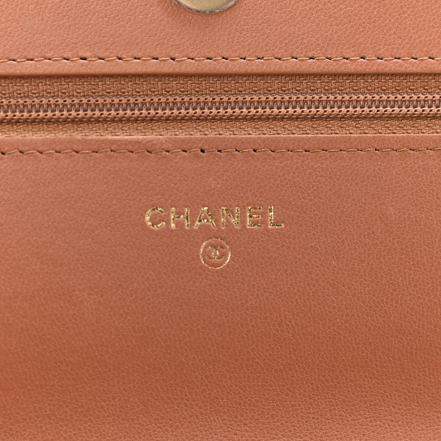 Chanel Lambskin Quilted Chanel 19 Wallet On Chain WOC Brown 6 of 12