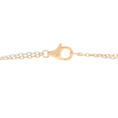 Cartier 18K White Pink Gold Diamond Three Ring LOVE Pendant Necklace 7 of 7