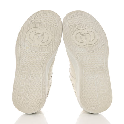 Gucci Calfskin GG Tennis Embossed Perforated Womens Platform 55mm Sneakers 38.5 Great White 5 of 13