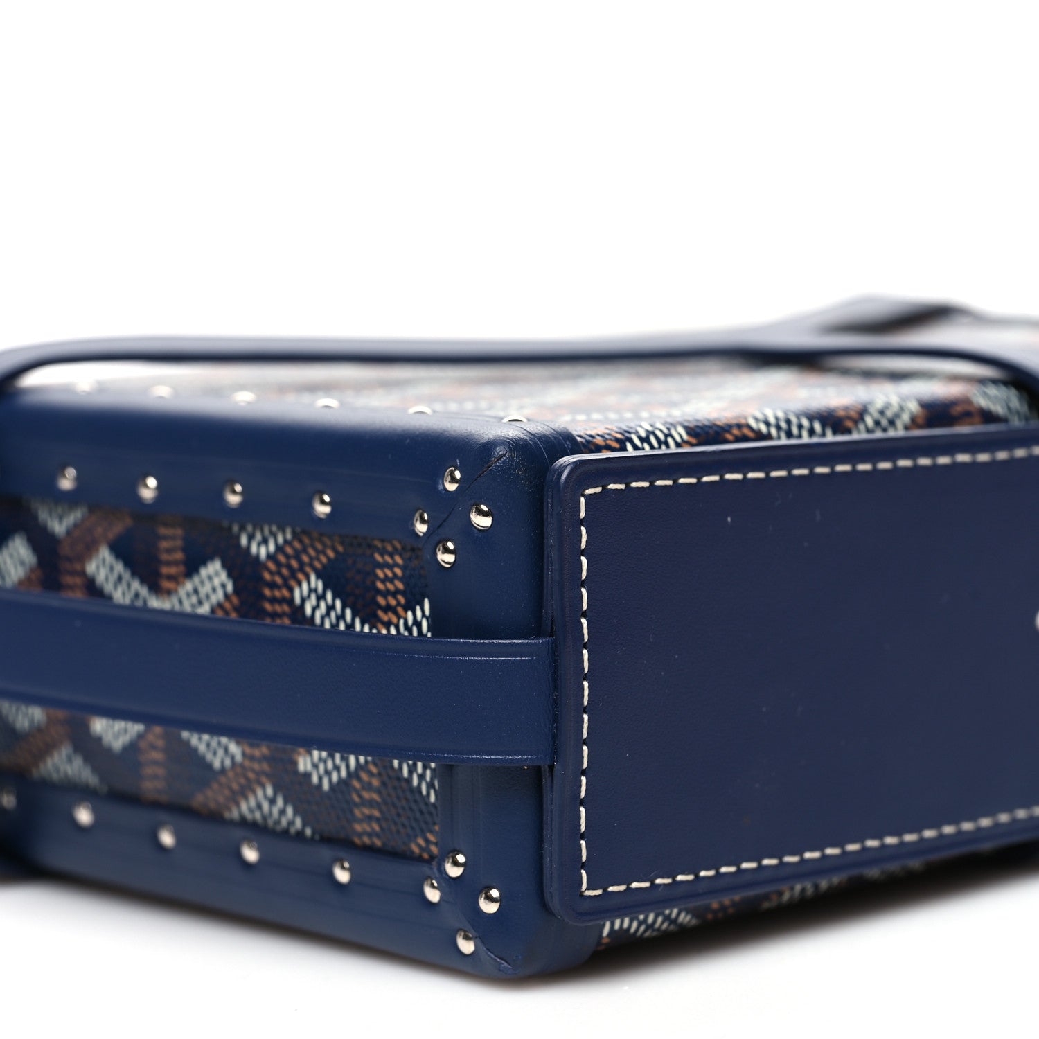 Goyard Goyardine Minaudiere Trunk Bag Navy 9 of 10