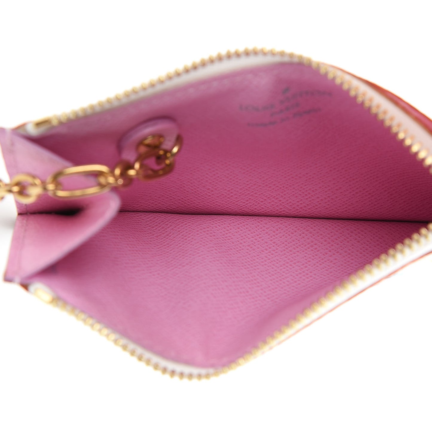 Monogram Multicolor Key Pouch White Litchi