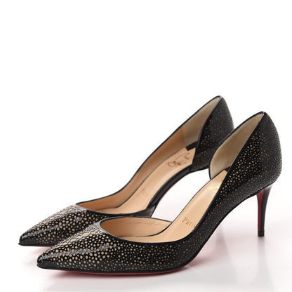 Christian Louboutin Patent Glitter Galupump 70 Pumps 35.5 Black Gold 3 of 9