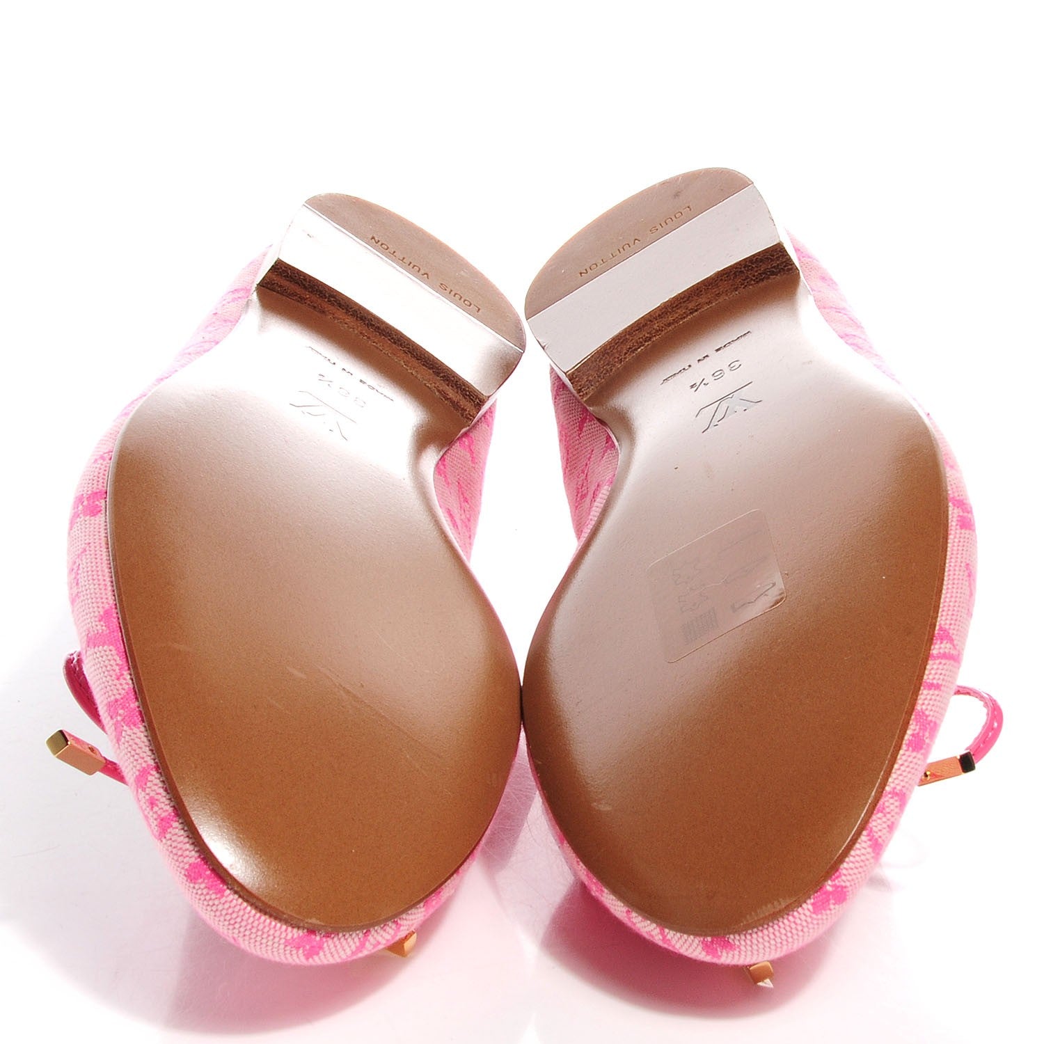 Louis Vuitton Mini Monogram Debbie Ballerina Flats 36.5 Rose 5 of 8