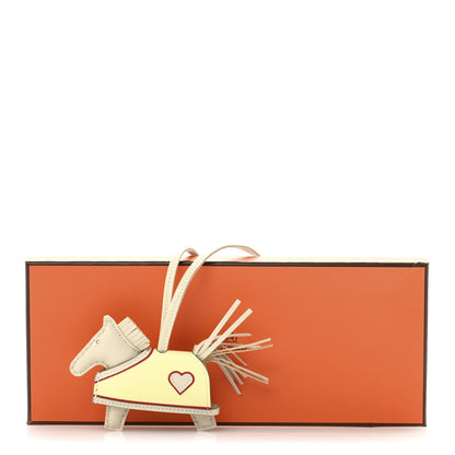 Hermes Milo Lambskin Grigri Rodeo Robeo Coeur Bag Charm PM Craie Jaune Milton Rouge Radieux 5 of 5