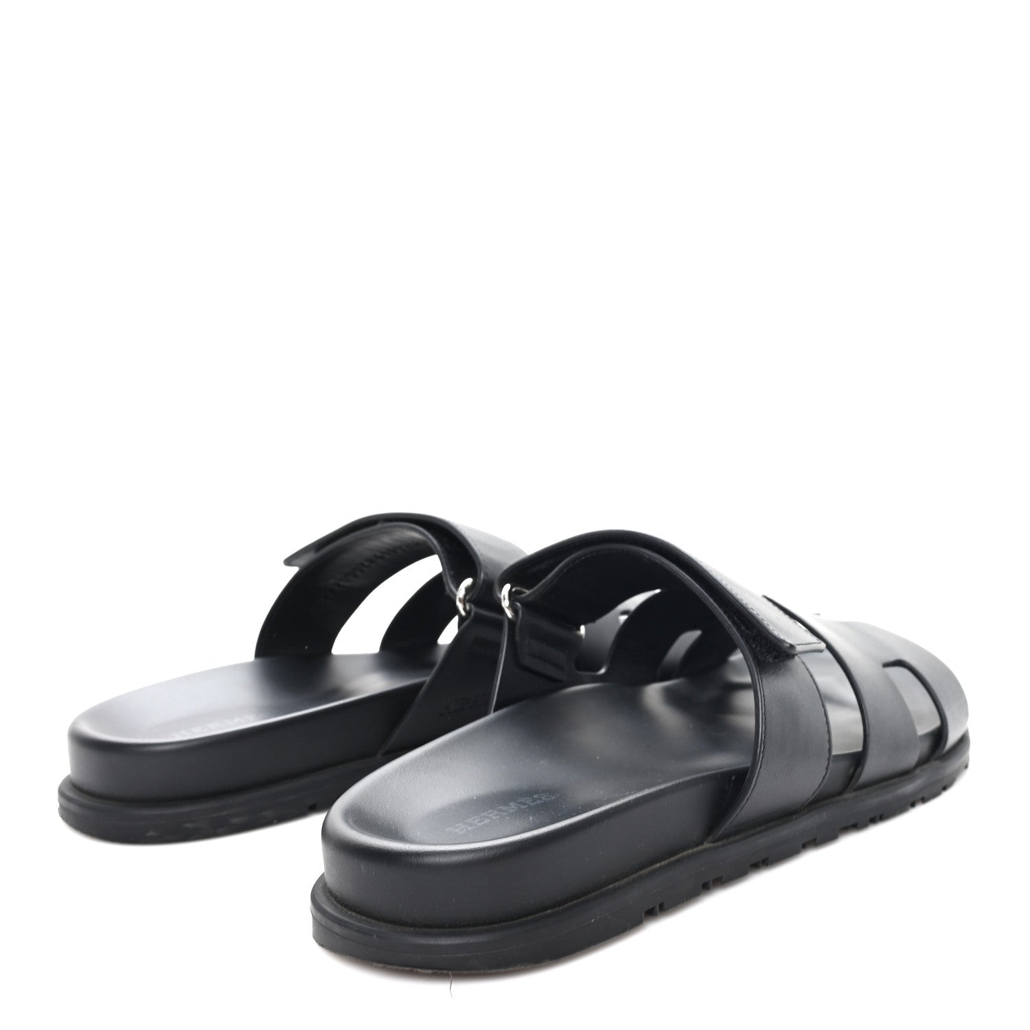 Hermes Calfskin Womens Chypre Sandals 41 Black 5 of 10