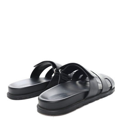Hermes Calfskin Womens Chypre Sandals 41 Black 5 of 10