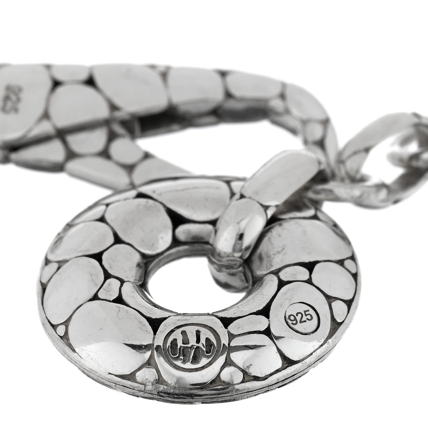 Sterling Silver Kali Pebbled Charm Bracelet